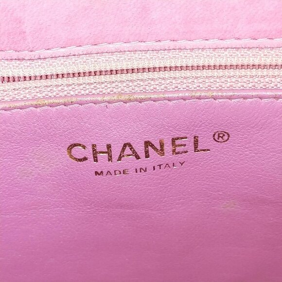 (EHY) Chanel Hand Bag Orange Patent Leather - Picture 7 of 9